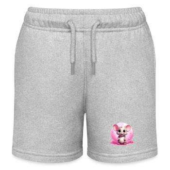 Souris mignonne - Short de jogging enfant bio Stanley/Stella - gris chiné - Devant