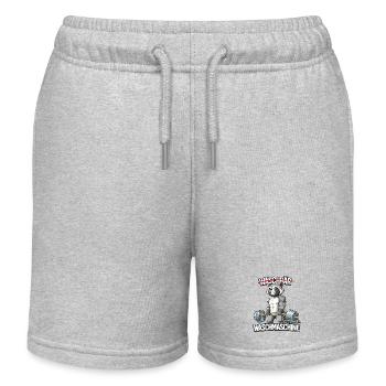 Waschbär Waschmaschine - Kinder Organic Joggingshorts Mini Bolter von Stanley/Stella - Grau meliert - Vorne
