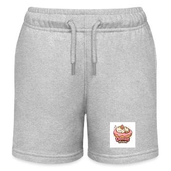 Donut Disturb – Cute Cat in Donut - Short de jogging enfant bio Stanley/Stella - gris chiné - Devant