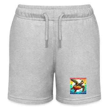 Schildkröte - Kinder Organic Joggingshorts Mini Bolter von Stanley/Stella - Grau meliert - Vorne