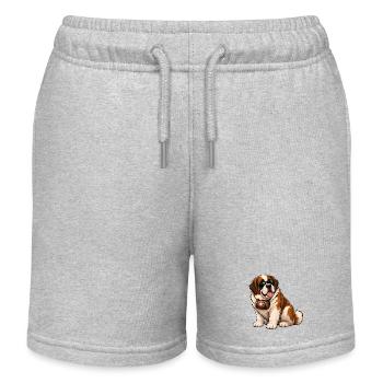 Saint Bernard - Kids Organic Sweat Shorts by Stanley/Stella - heather grey - Front