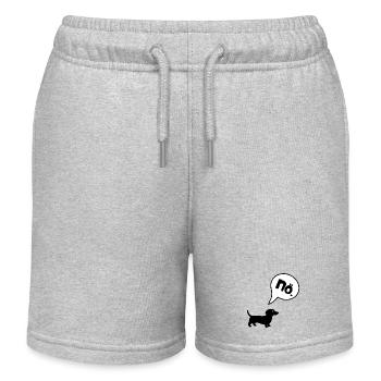 Dackel Charakter - Kinder Organic Joggingshorts Mini Bolter von Stanley/Stella - Grau meliert - Vorne