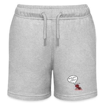 Abschied Ameise - Kinder Organic Joggingshorts Mini Bolter von Stanley/Stella - Grau meliert - Vorne