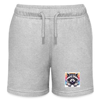 Raton laveur - Short de jogging enfant bio Stanley/Stella - gris chiné - Devant