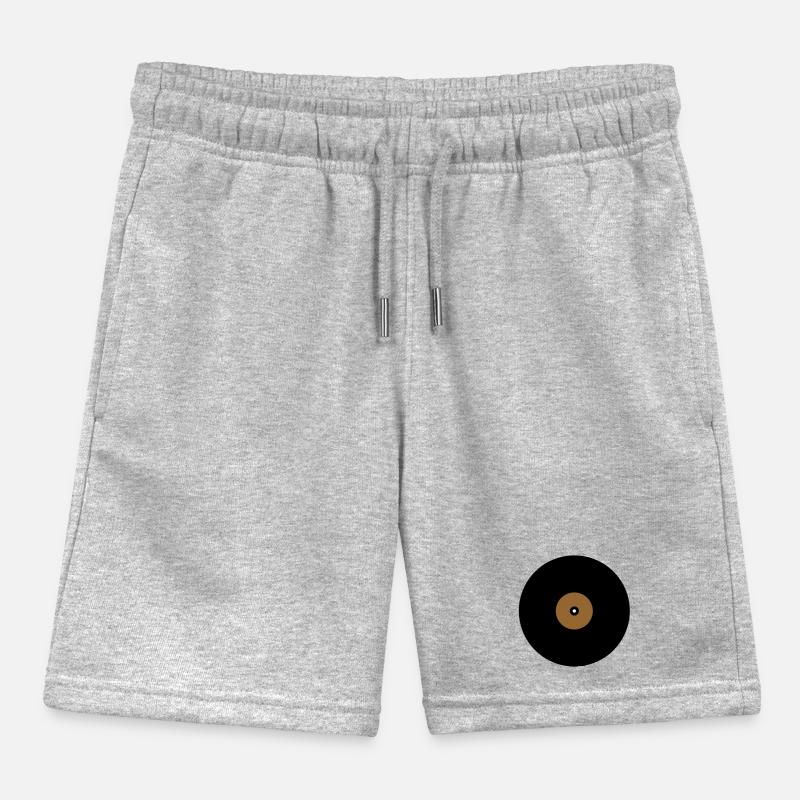 Base de boîte de texte en cercle de disque vinyle Short de jogging enfant bio Stanley/Stella