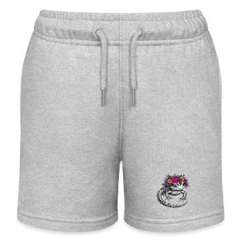 Flora Salamander Kranz - Kinder Organic Joggingshorts Mini Bolter von Stanley/Stella - Grau meliert - Vorne