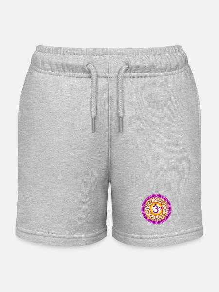 Chakra couronne Sahasrara - Short de jogging enfant bio Stanley/Stella - gris chiné