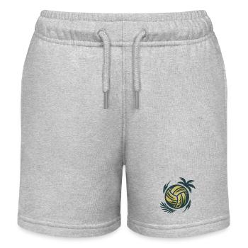 Beachvolleyball Welle Sonnenuntergang Turnier - Kinder Organic Joggingshorts Mini Bolter von Stanley/Stella - Grau meliert - Vorne