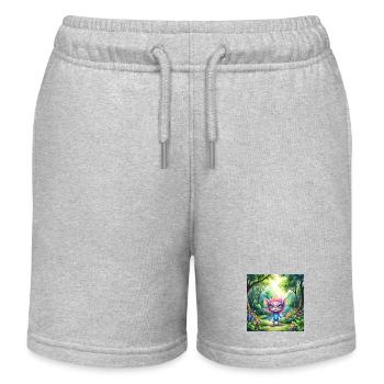 Créature lumineuse de la forêt - Short de jogging enfant bio Stanley/Stella - gris chiné - Devant