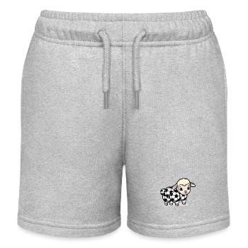 Lamm Schaf - Kinder Fußball - Kinder Organic Joggingshorts Mini Bolter von Stanley/Stella - Grau meliert - Vorne