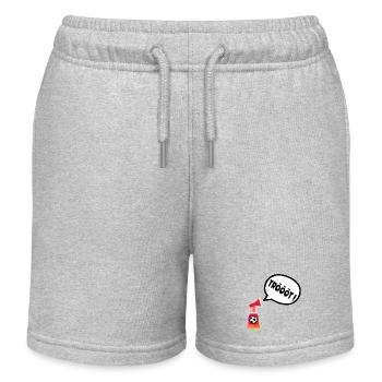 Fußball Stadion Tröte - Kinder Organic Joggingshorts Mini Bolter von Stanley/Stella - Grau meliert - Vorne