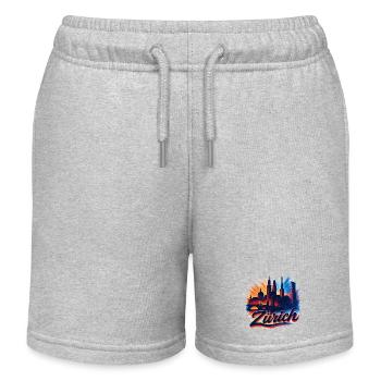Zürich Skyline – Moderne Epische Silhouette - Kinder Organic Joggingshorts Mini Bolter von Stanley/Stella - Grau meliert - Vorne