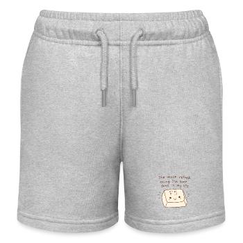 Most Refresh Thing F5 Key Tech Pun - Kids Organic Sweat Shorts by Stanley/Stella - heather grey - Front