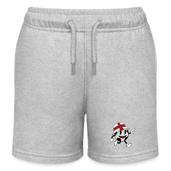 Mascotte rétro de bande dessinée pour fans de football anglais - Short de jogging enfant bio Stanley/Stella - gris chiné - Devant