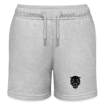 Panthère Noire Mascotte Logo Sport Gaming - Short de jogging enfant bio Stanley/Stella - gris chiné - Devant
