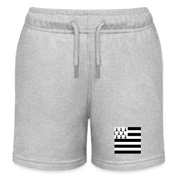 Zeig deine Farben – Brittany - Kinder Organic Joggingshorts Mini Bolter von Stanley/Stella - Grau meliert - Vorne