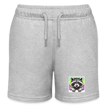 Raton laveur - Short de jogging enfant bio Stanley/Stella - gris chiné - Devant
