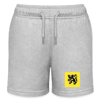 Montrez vos couleurs - Flandres - Short de jogging enfant bio Stanley/Stella - gris chiné - Devant