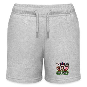SkullCostume Édition Mondiale : Corée du Sud - Short de jogging enfant bio Stanley/Stella - gris chiné - Devant