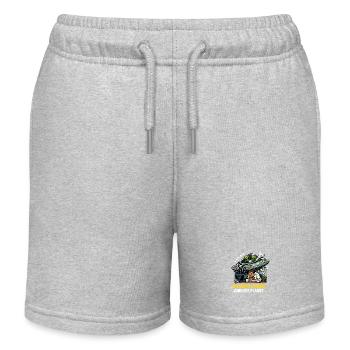 Alien Büro Humor Shirt – Anderer Planet - Kinder Organic Joggingshorts Mini Bolter von Stanley/Stella - Grau meliert - Vorne