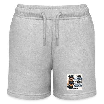 Polizistin  - Kinder Organic Joggingshorts Mini Bolter von Stanley/Stella - Grau meliert - Vorne