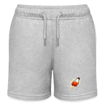Knallendes Eispop Comic Burst - Kinder Organic Joggingshorts Mini Bolter von Stanley/Stella - Grau meliert - Vorne
