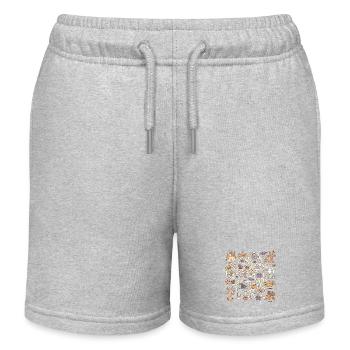 Haunted Halloween Adventure Interactive Maze  - Kids Organic Sweat Shorts by Stanley/Stella - heather grey - Front