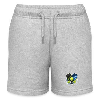 Padel Schläger und Bälle Motiv - Kinder Organic Joggingshorts Mini Bolter von Stanley/Stella - Grau meliert - Vorne