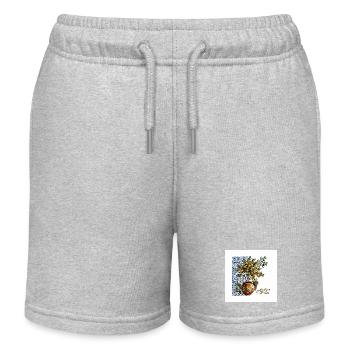 Designer Azzo -Zitronenbaum mit blauer Keramik - Kinder Organic Joggingshorts Mini Bolter von Stanley/Stella - Grau meliert - Vorne