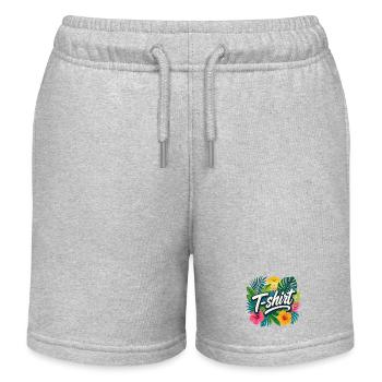 T-shirt d’été tropical - Short de jogging enfant bio Stanley/Stella - gris chiné - Devant
