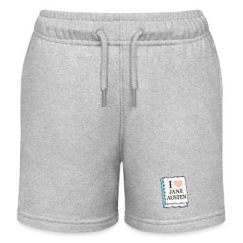 Cadeau fan de Jane Austen - Short de jogging enfant bio Stanley/Stella - gris chiné - Devant