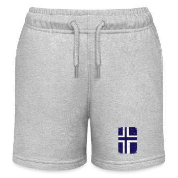 Norway Flag Distressed Nordic Red White Blue Symbo - Short de jogging enfant bio Stanley/Stella - gris chiné - Devant