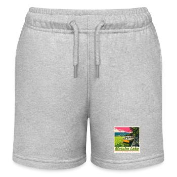 Lac Ioannina Matcha - Short de jogging enfant bio Stanley/Stella - gris chiné - Devant