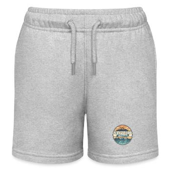 Retro-Slowakei-Hochtatra-Abzeichen - Kinder Organic Joggingshorts Mini Bolter von Stanley/Stella - Grau meliert - Vorne