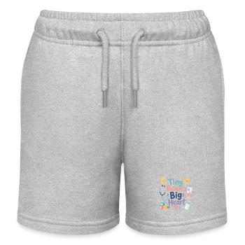 Tiny Patients Big Heart Pediatric Care - Kids Organic Sweat Shorts by Stanley/Stella - heather grey - Front