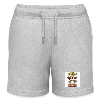 Poule de printemps - Short de jogging enfant bio Stanley/Stella - gris chiné - Devant