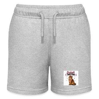 Maman Chat Somalien Amour - Short de jogging enfant bio Stanley/Stella - gris chiné - Devant