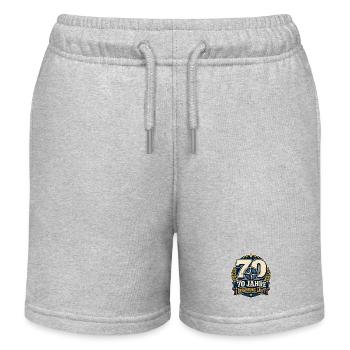 70 Jahre – Erfahrung läuft - Kinder Organic Joggingshorts Mini Bolter von Stanley/Stella - Grau meliert - Vorne