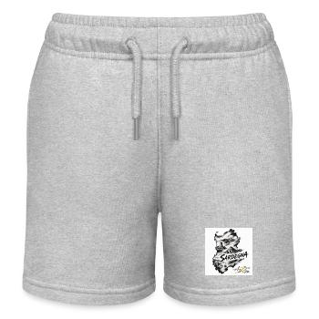 Azzo Sardegna  - Kinder Organic Joggingshorts Mini Bolter von Stanley/Stella - Grau meliert - Vorne