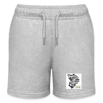Azzo Calabria Skizzenkarte  - Kinder Organic Joggingshorts Mini Bolter von Stanley/Stella - Grau meliert - Vorne