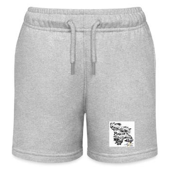 Azzo Puglia Skizzenkarte  - Kinder Organic Joggingshorts Mini Bolter von Stanley/Stella - Grau meliert - Vorne