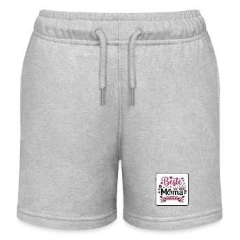 Beste Mama – Für Immer Im Herzen - Kinder Organic Joggingshorts Mini Bolter von Stanley/Stella - Grau meliert - Vorne