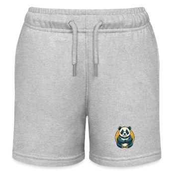 Panda Kawaii Maskottchen-Cartoon-Charakter-Clipart-Logo - Kinder Organic Joggingshorts Mini Bolter von Stanley/Stella - Grau meliert - Vorne