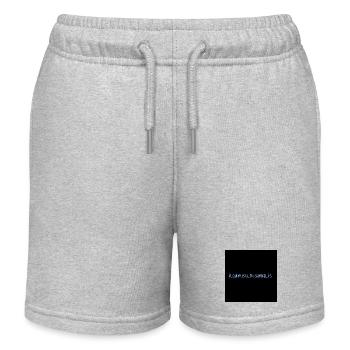 Blaues Handlettering auf Schwarz EL QUE NO SALTA  - Kinder Organic Joggingshorts Mini Bolter von Stanley/Stella - Grau meliert - Vorne