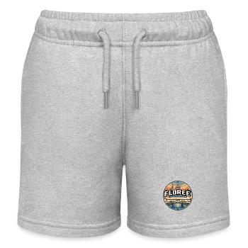 Retro Florence Duomo Arno River Abzeichen - Kinder Organic Joggingshorts Mini Bolter von Stanley/Stella - Grau meliert - Vorne