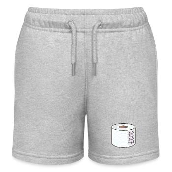 Toilet paper year 2027 - Kids Organic Sweat Shorts by Stanley/Stella - heather grey - Front