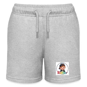 Kleiner Roiber Cartoon – Kindermotiv - Kinder Organic Joggingshorts Mini Bolter von Stanley/Stella - Grau meliert - Vorne