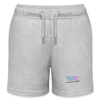 Die gute Idee inspiriert | Positive Denkweise Zitat De - Kinder Organic Joggingshorts Mini Bolter von Stanley/Stella - Grau meliert - Vorne