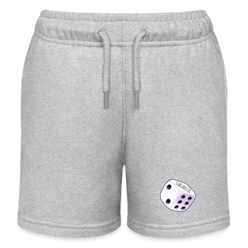 Würfel, 1. Klasse 2026 - Kinder Organic Joggingshorts Mini Bolter von Stanley/Stella - Grau meliert - Vorne
