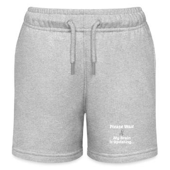 Bitte warte, mein Gehirn aktualisiert sich - Kinder Organic Joggingshorts Mini Bolter von Stanley/Stella - Grau meliert - Vorne